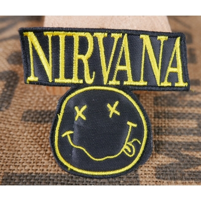 Nirvana Naszywka Haftowana Kurt Cobain 9 x 8